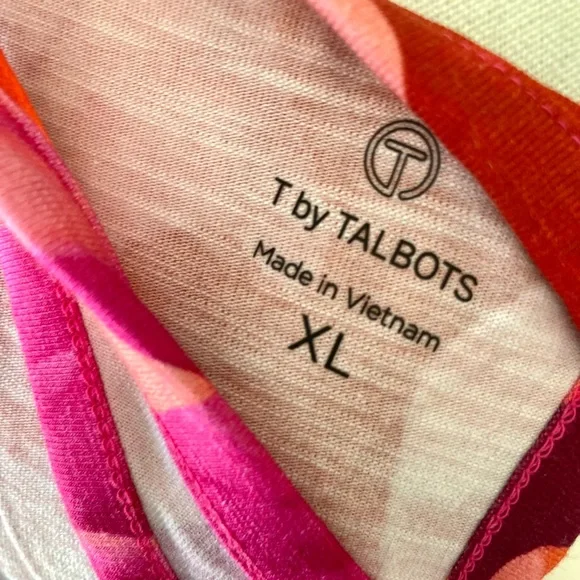 NWT Talbots BLENDED FLORAL CROSS BACK Top Size XL - Picture 9 of 10